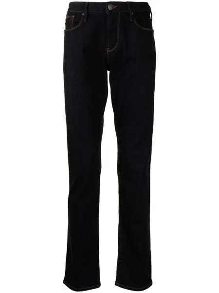 Emporio Armani прямые джинсы средней посадки, синий