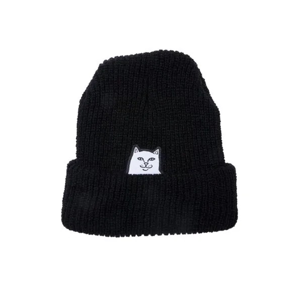 Шапка RIPNDIP Lord Nermal Ribbed Beanie Black 2022