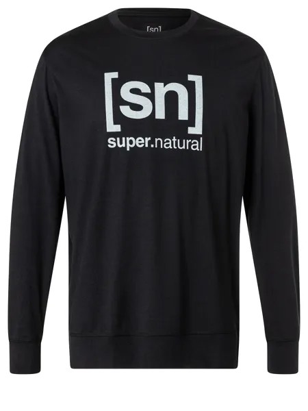 Лонгслив super.natural Merino, черный