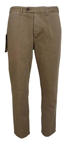 Брюки TELA GENOVA Коричневые повседневные мужские брюки из чистого хлопка прямого кроя s.W35 230 долларов США