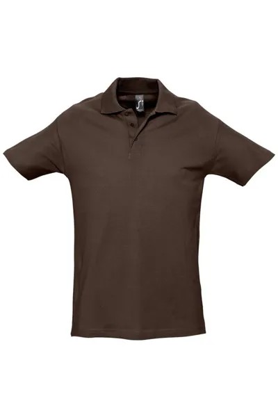 Рубашка-поло из тяжелого материала с короткими рукавами Spring II SOL'S, коричневый