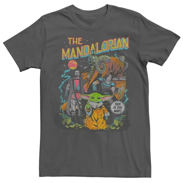 Мужская прозрачная футболка с комиксами The Mandalorian Group Licensed Character