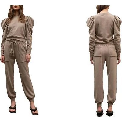Женские трикотажные брюки-джоггеры с напуском и шнурком Moon River