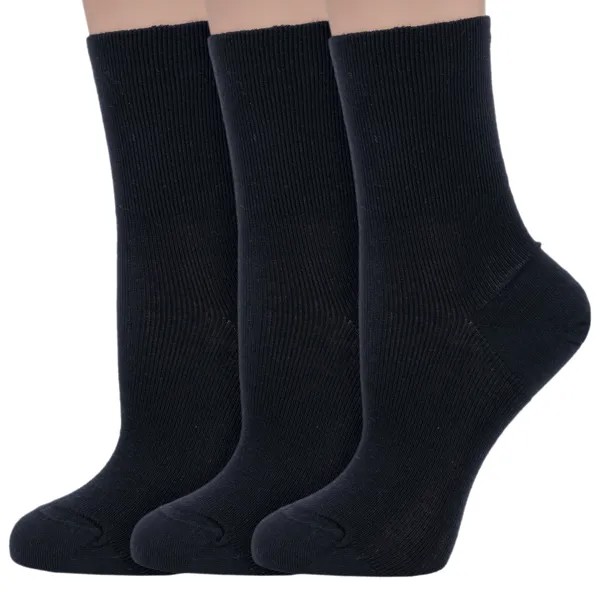 Комплект носков женских Dr Feet 3-15DF7 черных 25