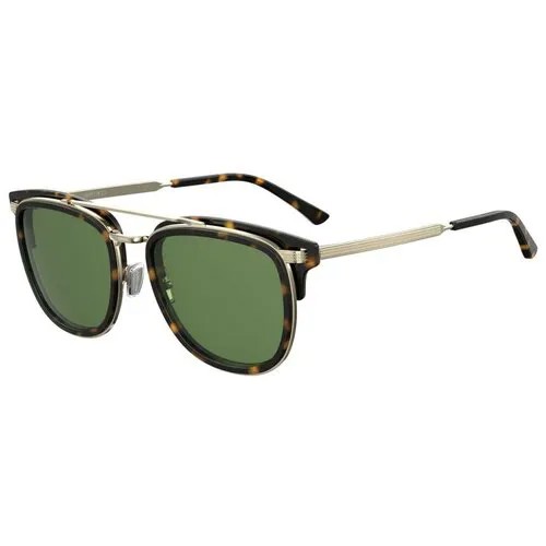 Солнцезащитные очки Jimmy Choo, квадратные, оправа: металл, для мужчин, коричневый