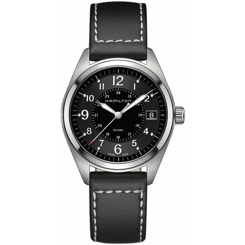 Наручные часы Hamilton Khaki Field, черный, серебряный