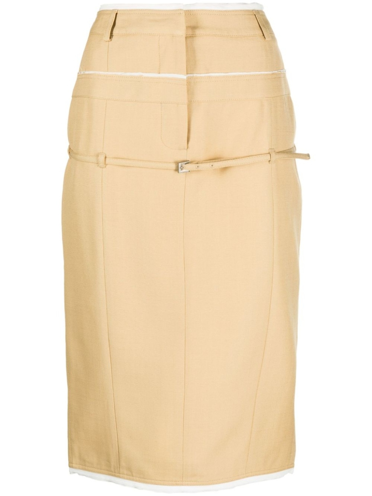 Jacquemus юбка-карандаш La Jupe Caraco, нейтральный цвет