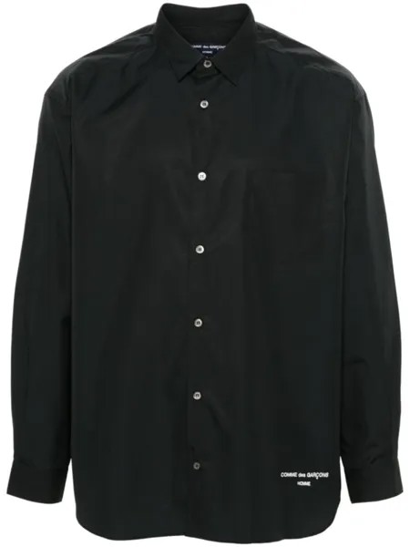 Рубашка с вышитым логотипом Comme des Garçons Homme, черный