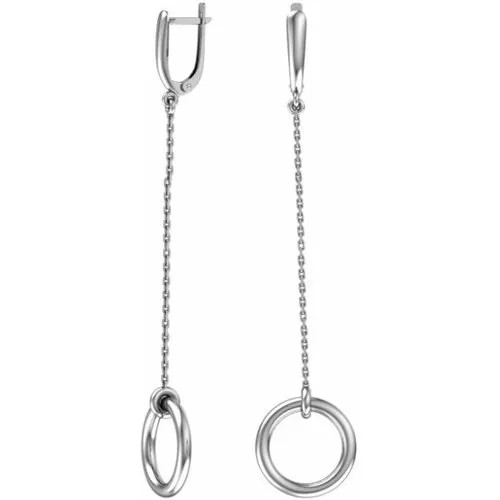 Серьги POKROVSKY POKROVSKY2121129-00245925Серьги#, серебро, 925 проба, родирование, серебряный