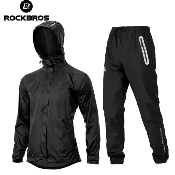 ROCKBROS весна осень мужской дождевик Нейлон Велосипед Мотоцикл Велоспорт ветровка велосипедная одежда куртка наборы ветровка брюки костюм
