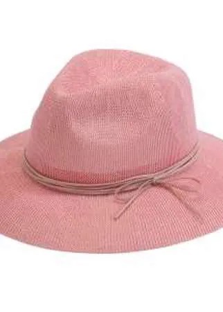 Хлопковая шляпа-федора с широкими полями. Классическая модель из коллекции аксессуаров весна-лето 2020 с текстильным бантом из тонкой ленты.