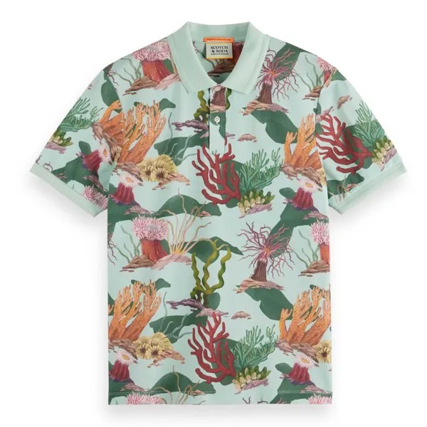 Поло Scotch & Soda 1er Pack, цвет Grün/Rot/Orange