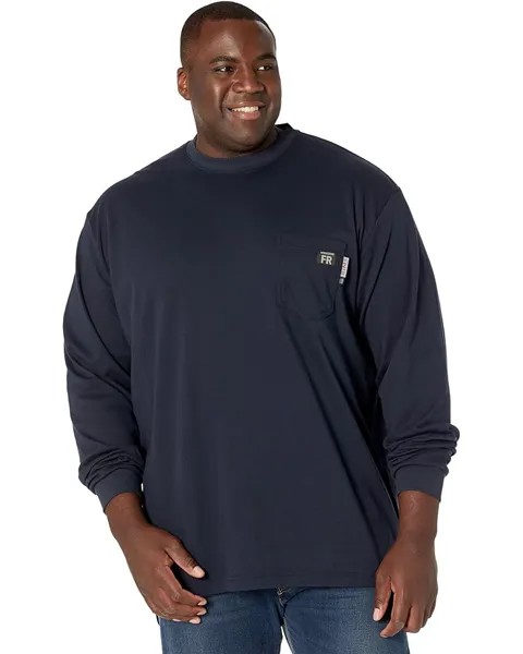 Футболка Wolverine Big & Tall FR (Flame Resistant) Long Sleeve, темно-синий
