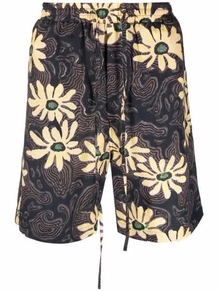 Nanushka плавки-шорты с цветочным принтом