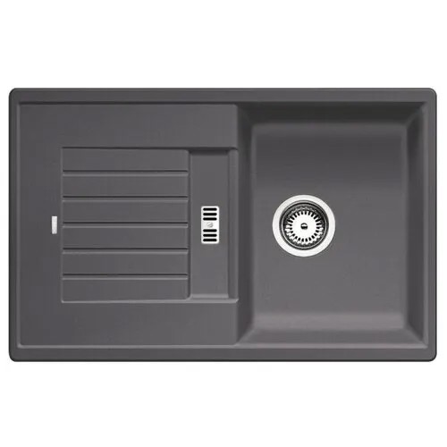 Врезная кухонная мойка 78 см Blanco Zia 45S Silgranit PuraDur 518937 темная скала