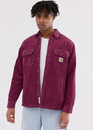 Вельветовая куртка-рубашка цвета фуксии Carhartt WIP-Розовый