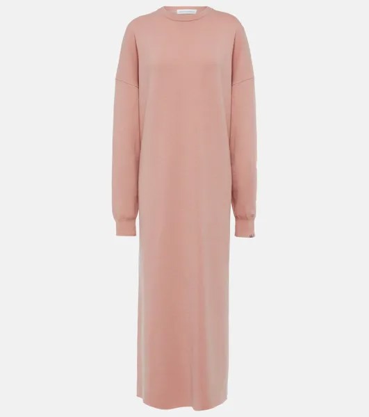 Платье макси N°106 Weird из смесового кашемира EXTREME CASHMERE, розовый