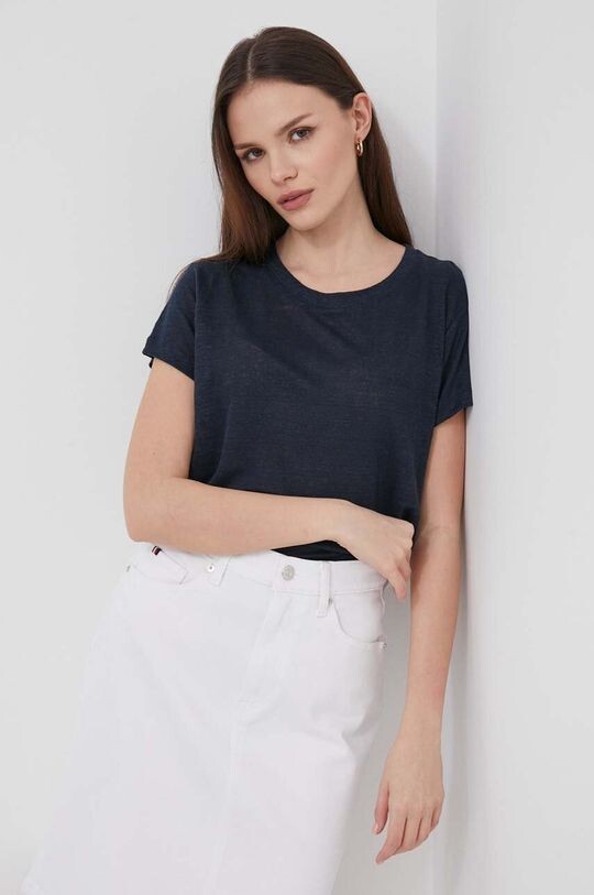 ЛИЛИАН льняная футболка Pepe Jeans, темно-синий
