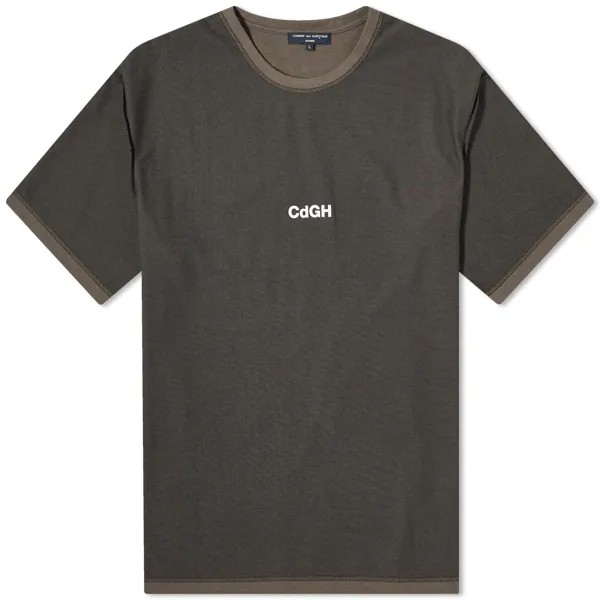 Футболка Comme Des Garçons Homme Cdgh Double Faced Tee, хаки