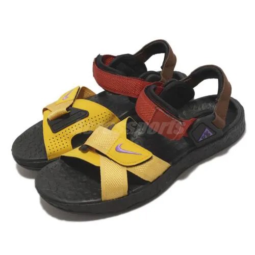 Желто-черные мужские сандалии унисекс Nike ACG Air Deschutz Solar Flare DO8951-700