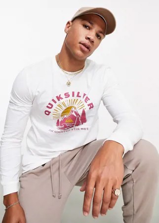 Белый лонгслив Quiksilver Mountain Side