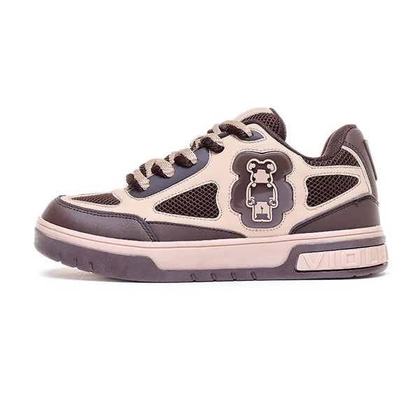 Кроссовки Violent bears Skateboarding Shoes Unisex Low-top, белый/черный