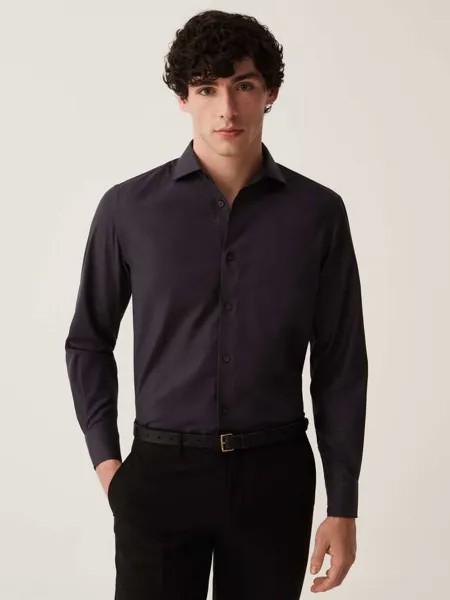 Рубашка стандартного кроя из хлопка, цвет dark grey