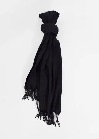 Черный шарф-накидка из плотной шерсти AllSaints-Черный цвет