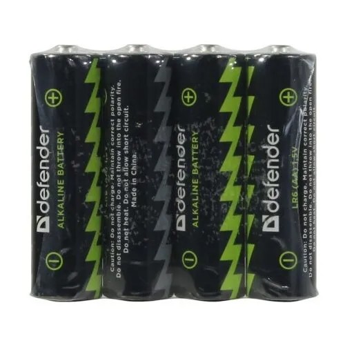 Defender Lr6-4b Size AA, щелочной (alkaline) (уп. 4 шт) (56012)