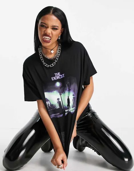 Черная футболка ASOS DESIGN Halloween The Exorcist-Черный цвет
