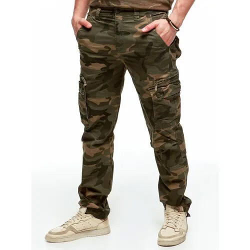 Брюки карго Armed Forces, размер 40, горчичный, зеленый