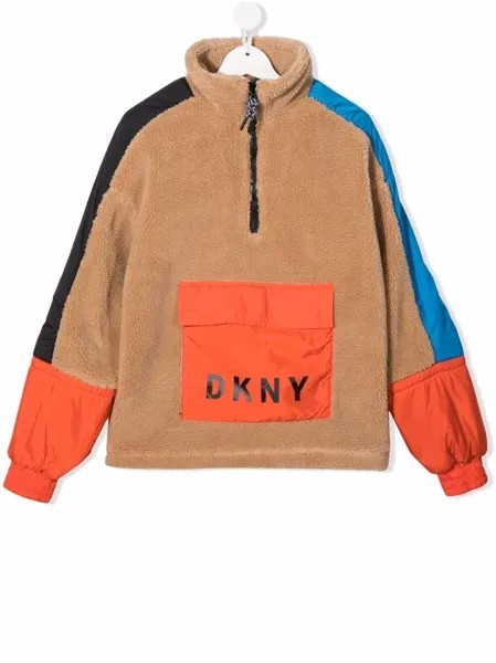 Dkny Kids толстовка с контрастной вставкой