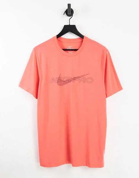 Оранжевая футболка Nike Pro Training-Оранжевый цвет