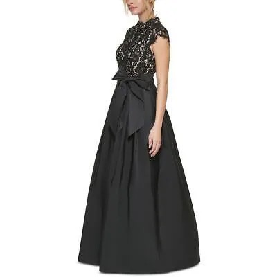 Женское черное вечернее платье макси Eliza J с поясом Petites 4P BHFO 1538