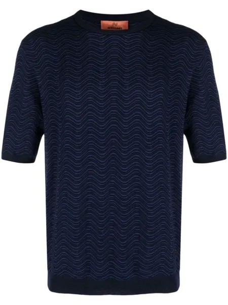 Missoni футболка с узором, синий