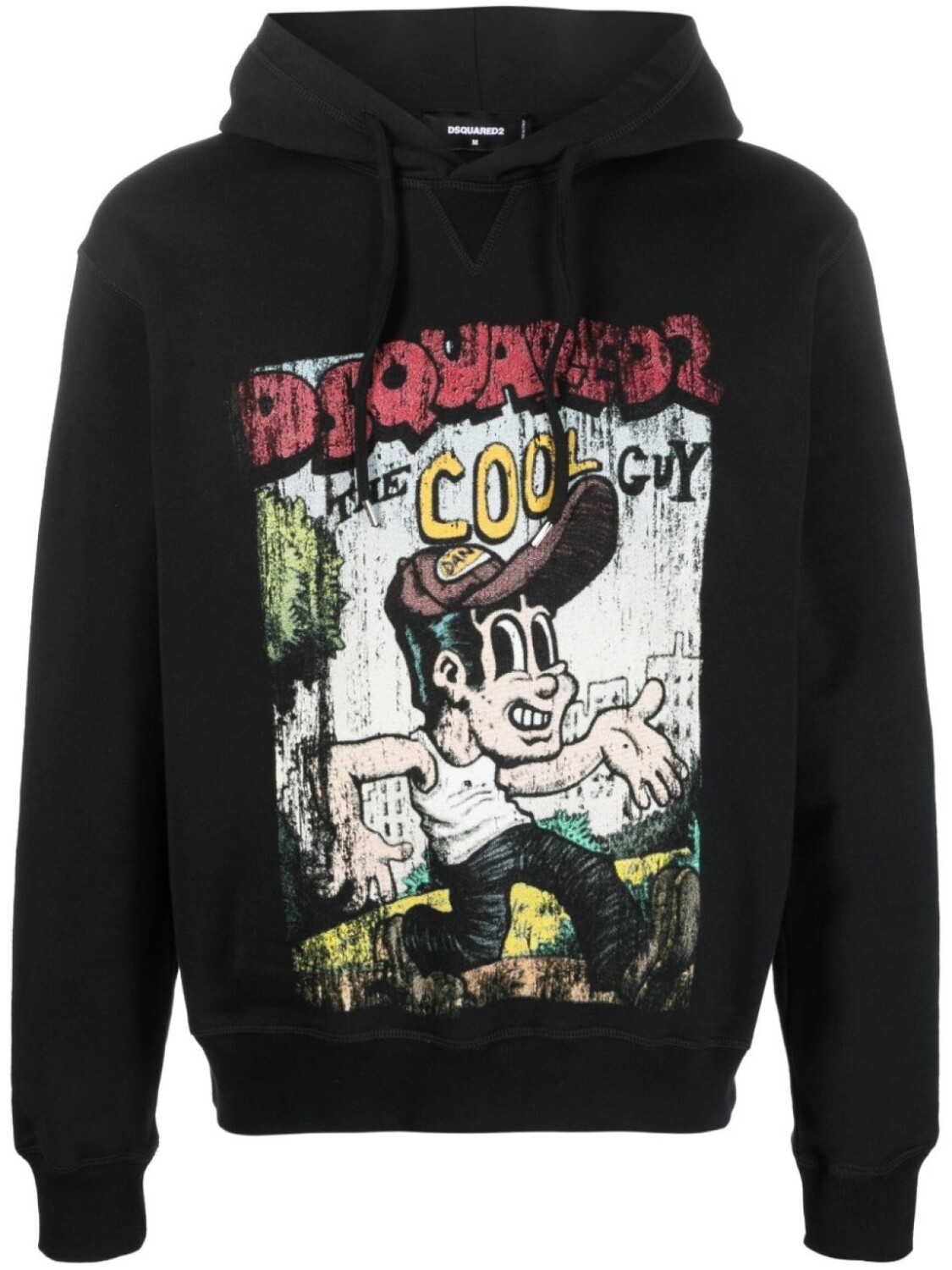 Dsquared2 худи с принтом граффити, черный