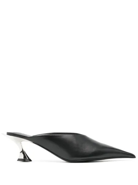 Мюли на каблуке Mugler, черный
