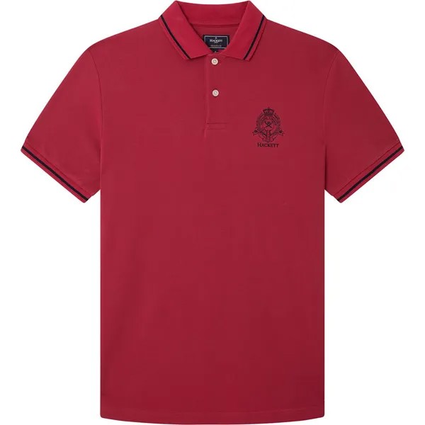 Поло с коротким рукавом Hackett Heritage Logo, красный