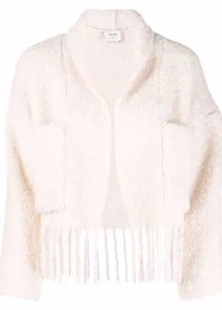 Alysi fringed knitted jacket