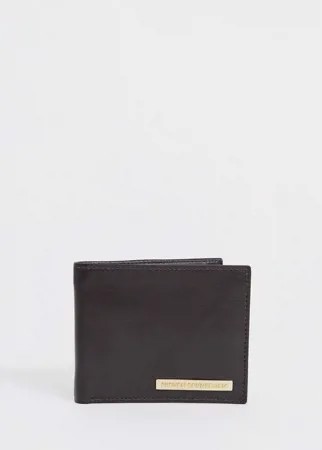 Фактурный кожаный бумажник French Connection-Коричневый