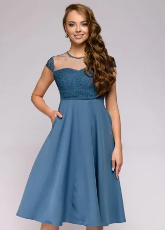 Вечернее платье женское 1001dress 0112001-30062BL синее 44