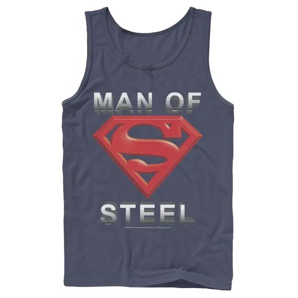 Мужская майка с текстовым логотипом DC Comics Superman Man Of Steel