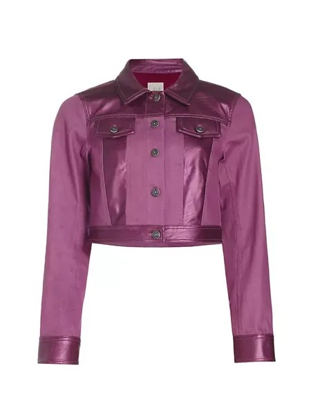 Укороченная куртка из хлопчатобумажной смеси цвета металлик Regina Cinq À Sept, цвет amethyst