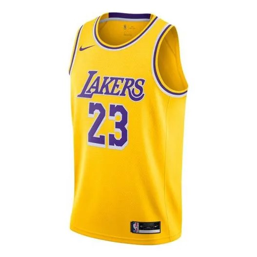 Майка Nike NBA Team limited Jersey SW Fan Edition Los Angeles Lakers LeBron James No. 23 2020-2021 Season Yellow, желтый