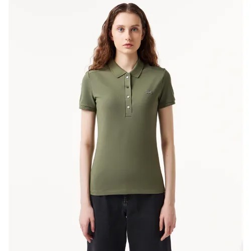 Поло LACOSTE, размер T40, зеленый, хаки