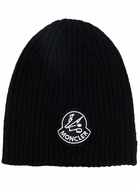Moncler шапка бини с вышитым логотипом