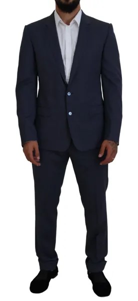 Костюм DOLCE - GABBANA, синий шерстяной костюм MARTINI, облегающий крой из 3 предметов EU56/US46/XXL 3000 долларов США