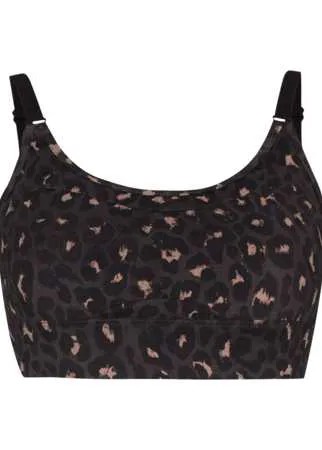 Varley Cometa leopard print sports bra