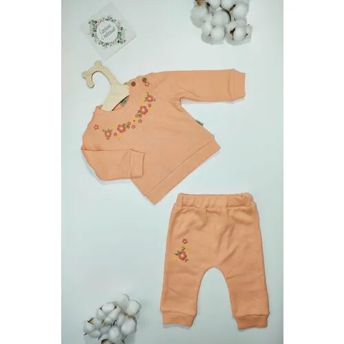 Комплект одежды , размер 6-9 месяцев, оранжевый