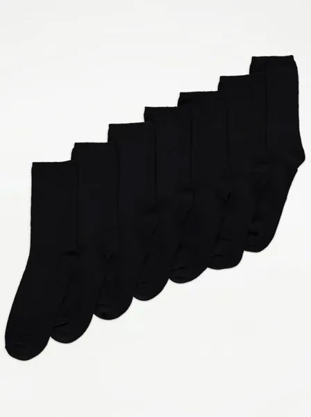 Черные носки до щиколотки (7 шт.) George., черный